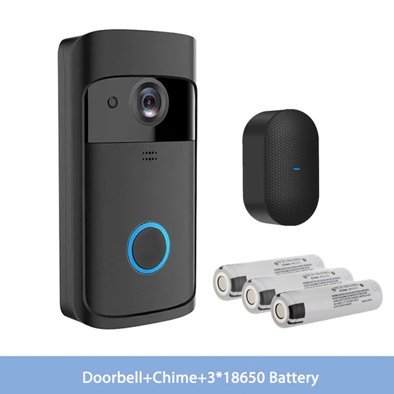 Smart Doorbell Camera Wifi Wireless Video Doorbell Call Intercom for Apartments Door Bell with Free Cloud Storage Home Wifi Bell