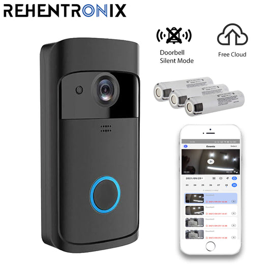 Smart Doorbell Camera Wifi Wireless Video Doorbell Call Intercom for Apartments Door Bell with Free Cloud Storage Home Wifi Bell