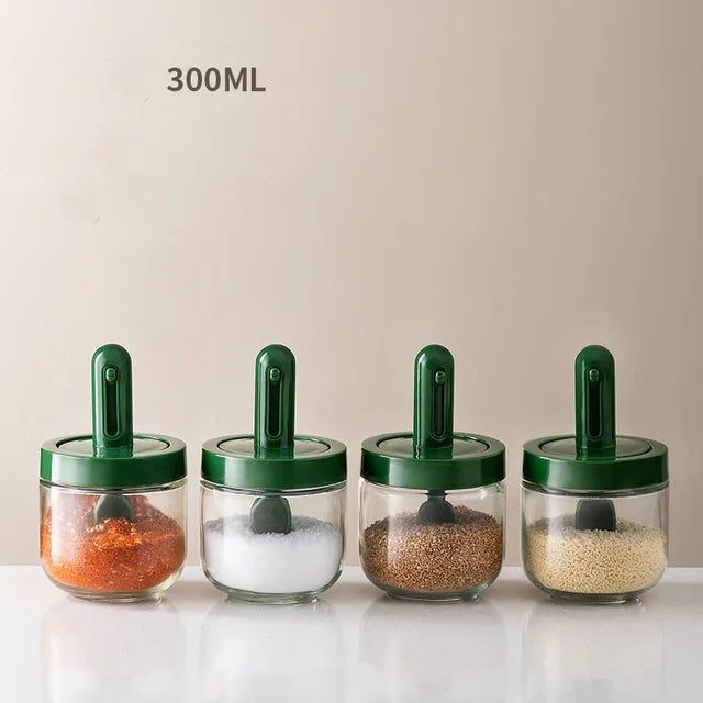 Scalable Seasoning Jar | Household Moisture-Proof Kitchen Seasoning Box | Sealed Glass Bottle Jar Set