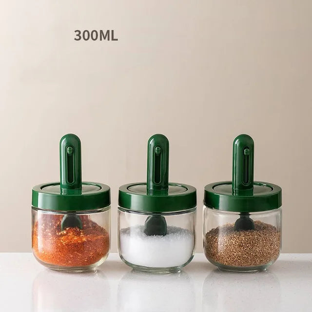 Scalable Seasoning Jar | Household Moisture-Proof Kitchen Seasoning Box | Sealed Glass Bottle Jar Set