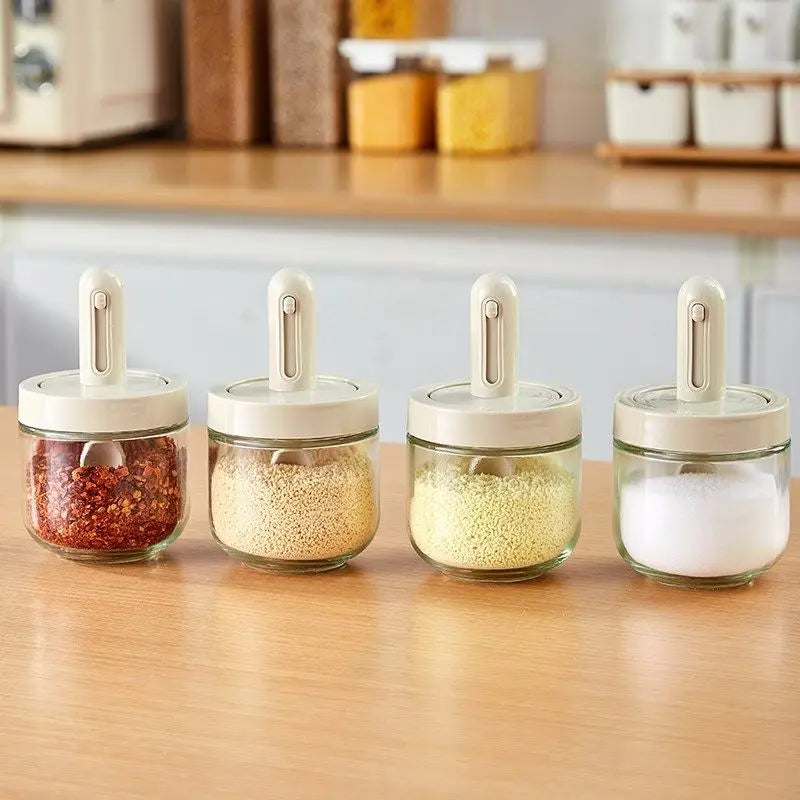 Scalable Seasoning Jar | Household Moisture-Proof Kitchen Seasoning Box | Sealed Glass Bottle Jar Set