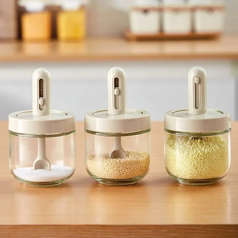 Scalable Seasoning Jar | Household Moisture-Proof Kitchen Seasoning Box | Sealed Glass Bottle Jar Set